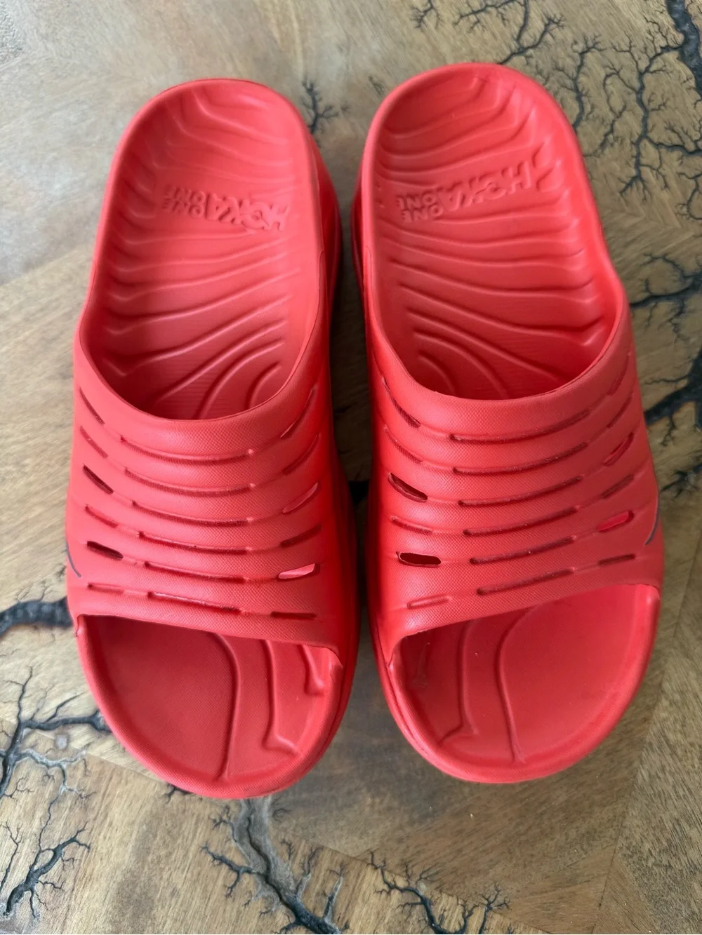 Hoka One One Ora Recovery Slide 2 Mens Size 8 Or Womens Size 10 Red Sandals